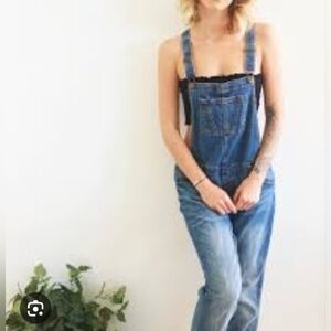 #1659 Mossimo Blue Denim Overalls with Adjustable Straps Sz S